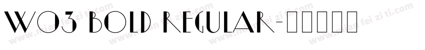 W03 Bold Regular字体转换